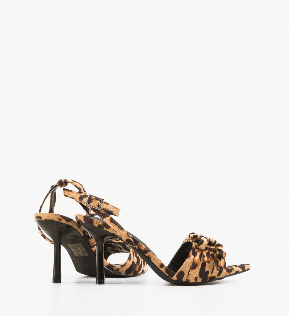 Sandale Devon Animal Print cu Toc Elegant - imagine 2