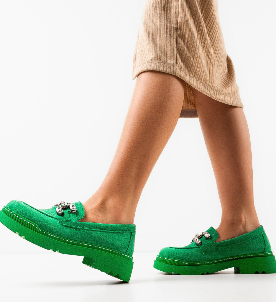 Pantofi Casual Dama Maraya Verzi | Confort Zilnic