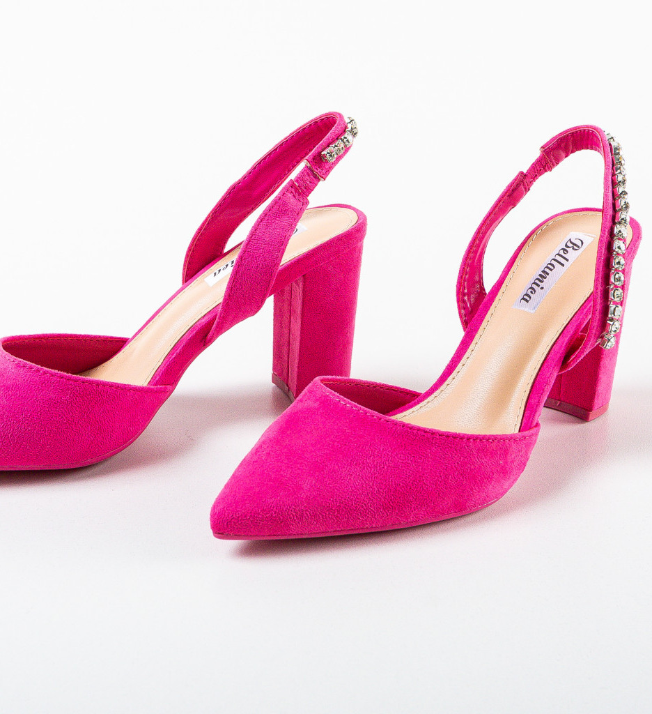 Pantofi Bourne Fuchsia cu Toc Eleganți - imagine 5