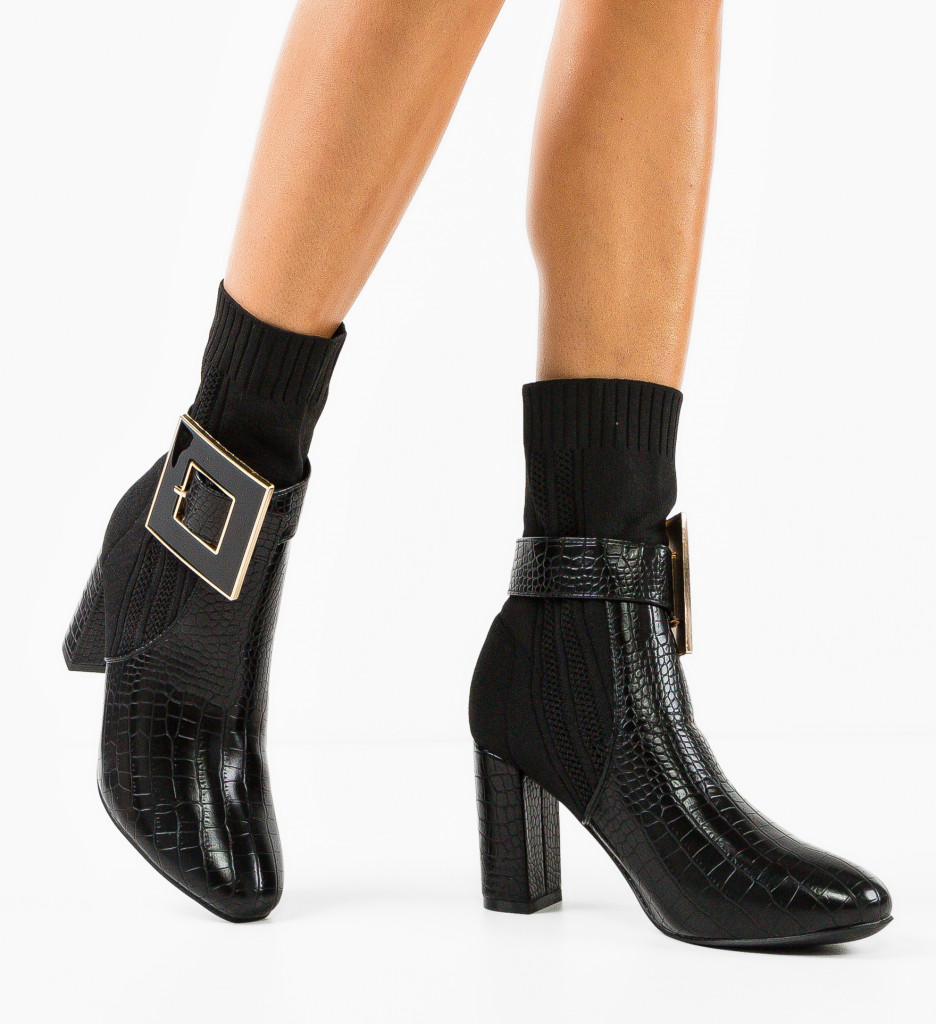 Botine Dama Lyla Negre | Eleganță și Confort - imagine 2