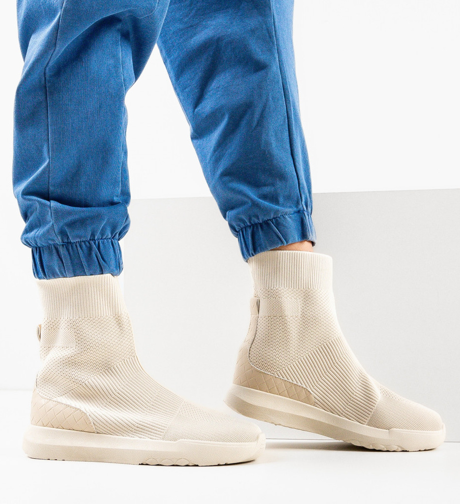 Sneakers Noor Bej Dama - Confort Urban - imagine 2