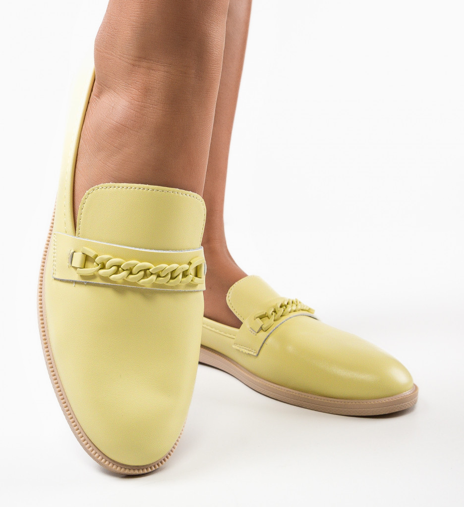 Pantofi Casual Dama Kalanz Galbeni | Stil și Confort - imagine 2