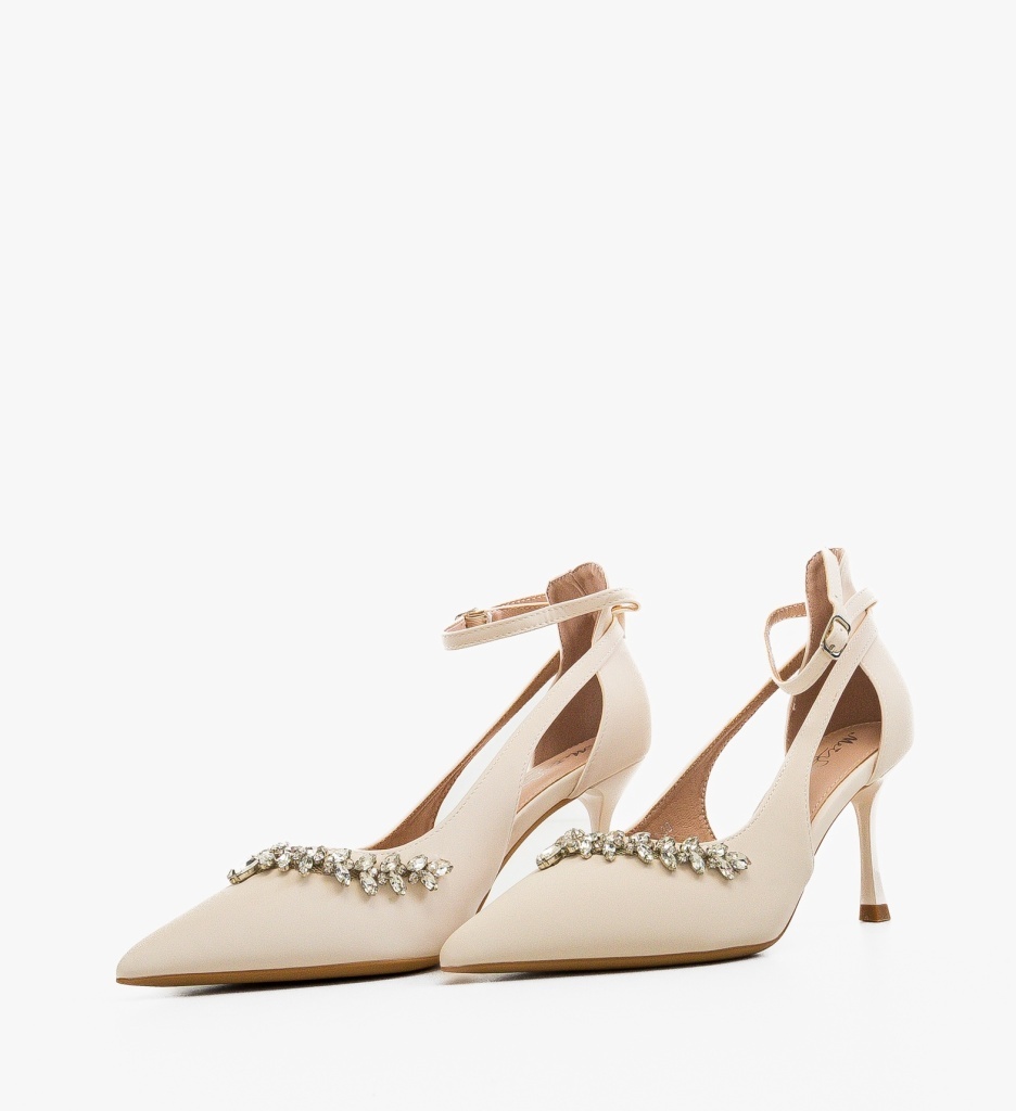 Pantofi Stiletto Daray Bej | Stil și Eleganță - imagine 3