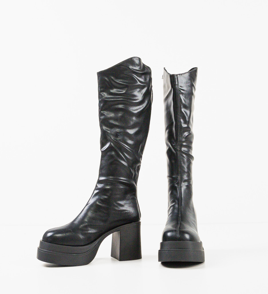 Cizme Dama Pokina Negre | Depurtat | Eleganță - imagine 6