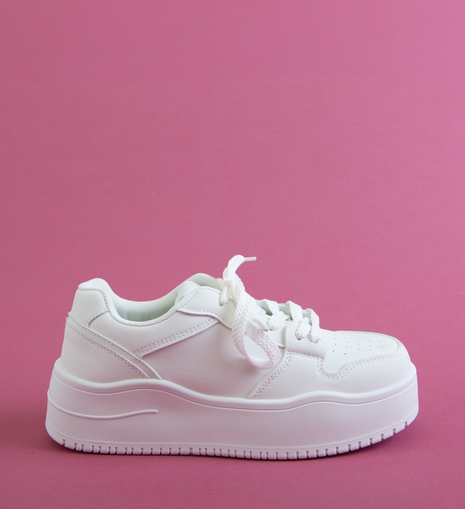 Sneakers Dama Kramy Albi - Confort și Stil