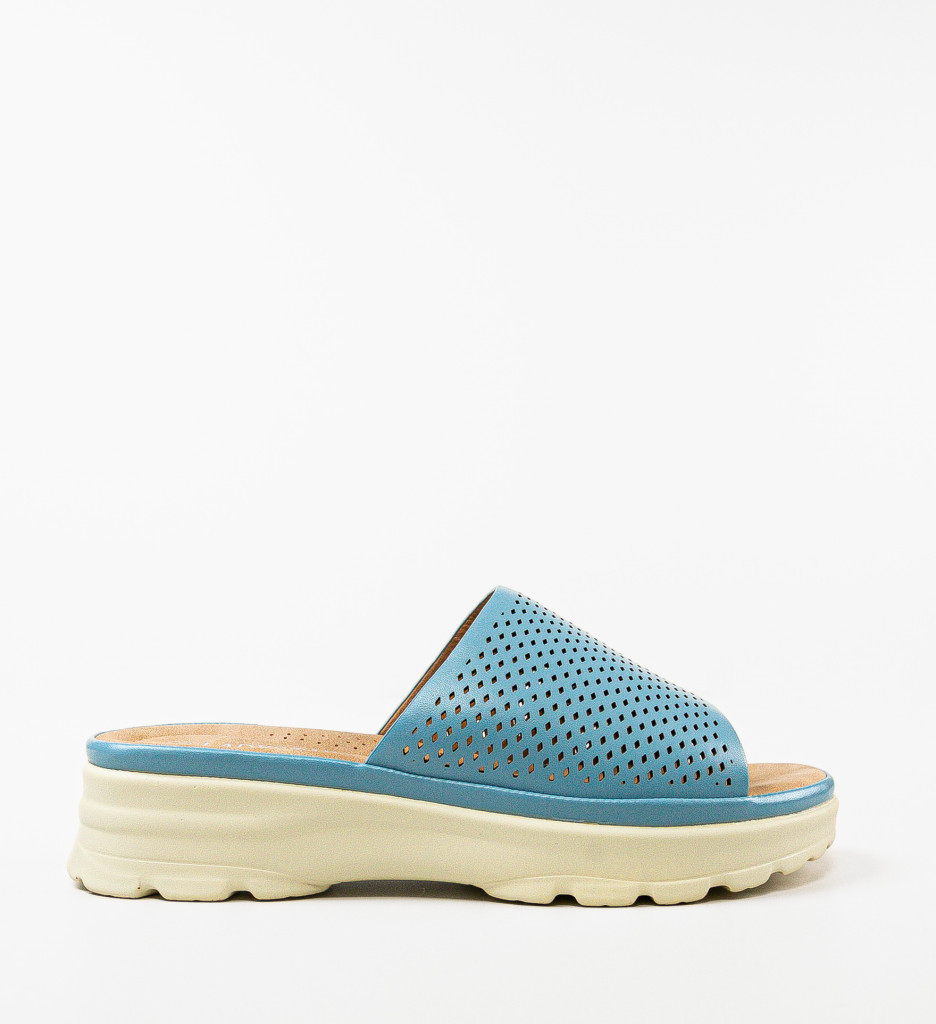 Papuci Dama Kankan Albastri - Confort și Stil - imagine 5