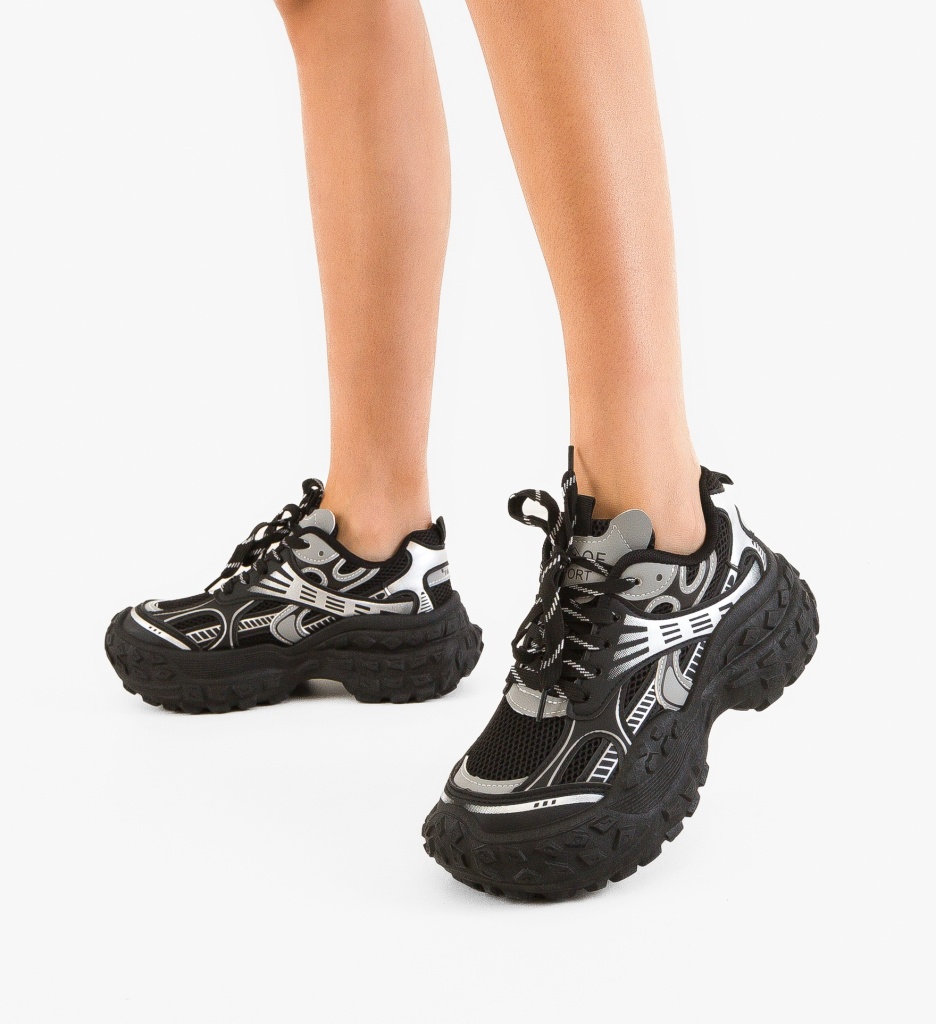 Sneakers Dama Zan Negri | Confort și Stil Urban - imagine 3