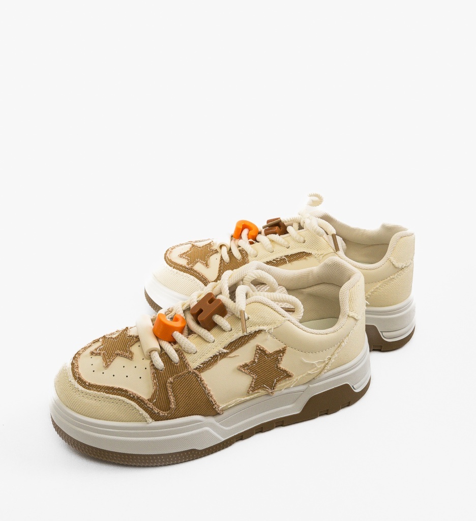 Sneakers Dama Rilas Bej | Confort și Stil - imagine 5