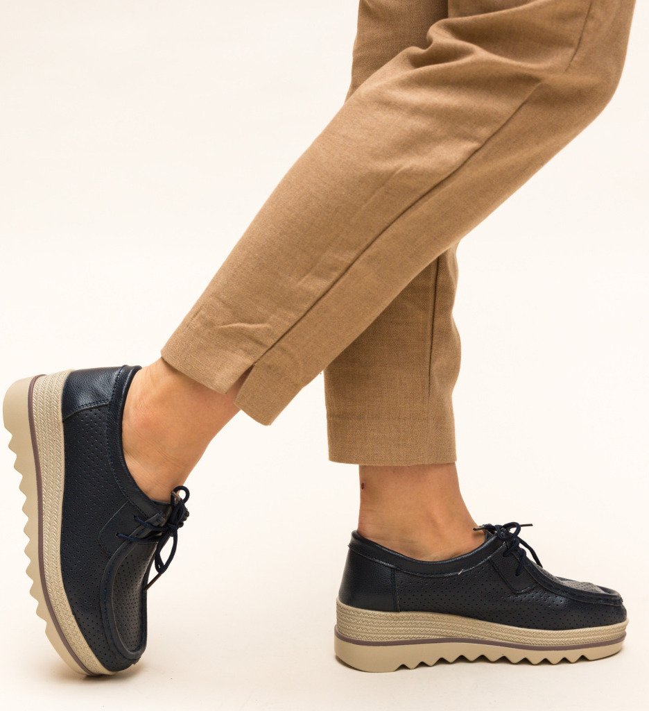 Pantofi Casual Torino Bleumarin - Confort & Stil - imagine 3