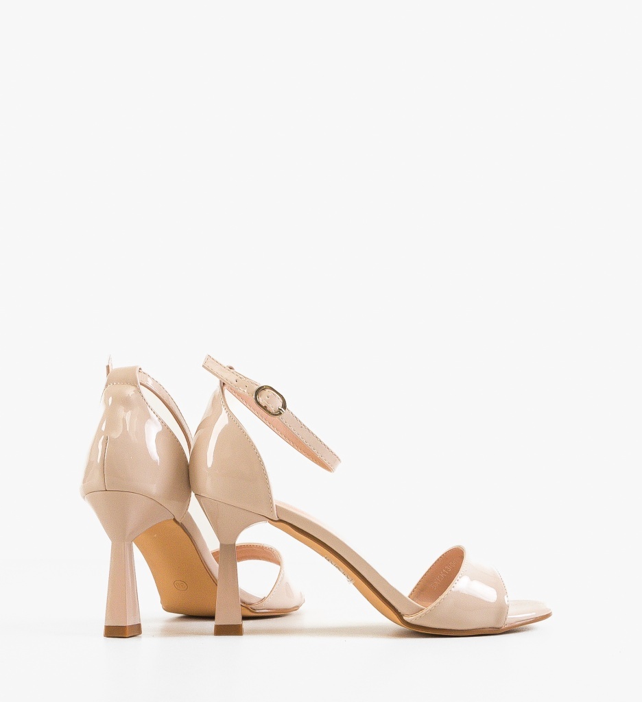 Sandale cu Toc Nacia Nude | Eleganță și Stil - imagine 2