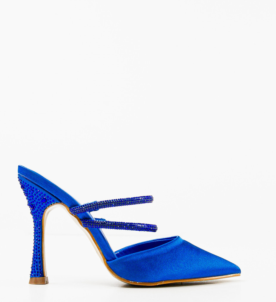 Pantofi dama Ilean Albastri cu toc elegant - imagine 4