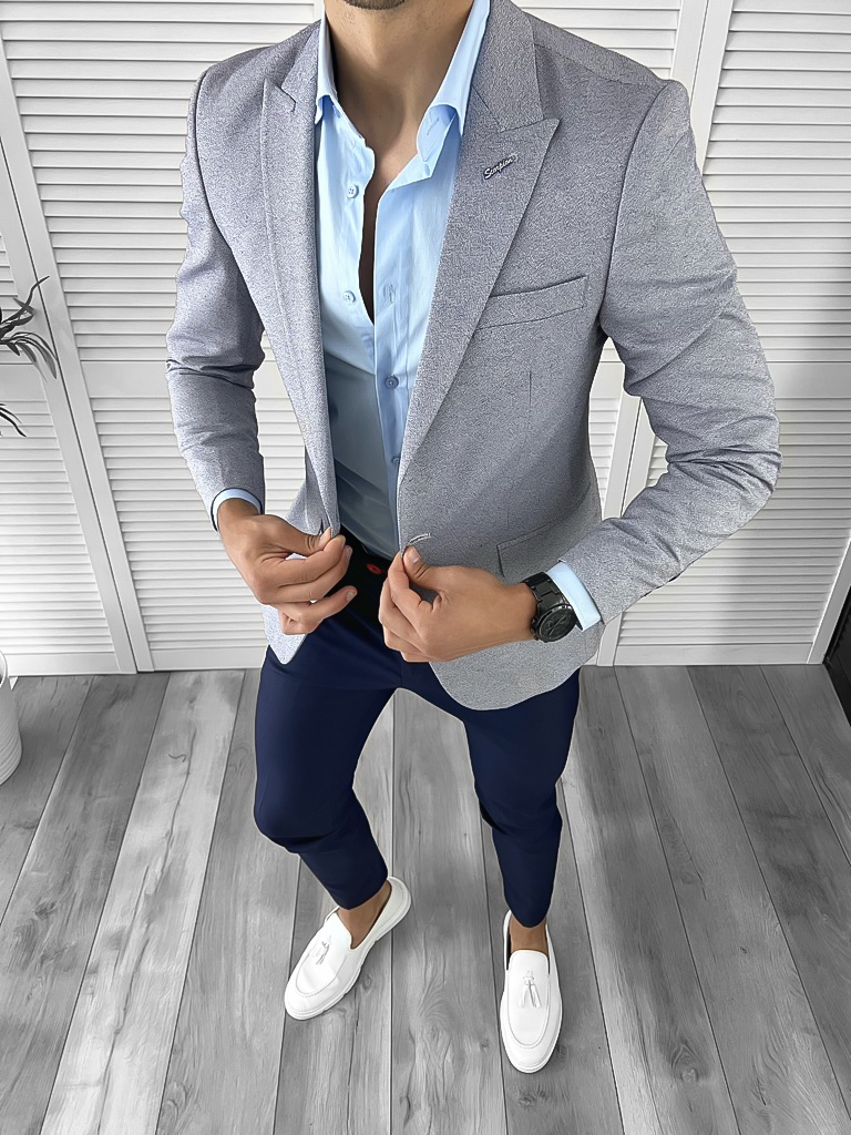Sacou Barbati Slim Fit Elegant Casual Office
