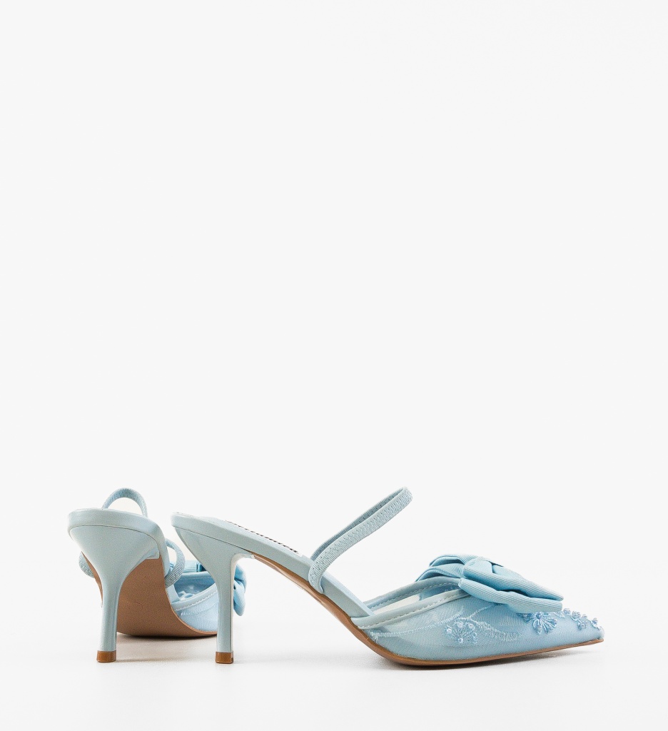 Sandale Warren Albastre cu Toc Elegant - imagine 4