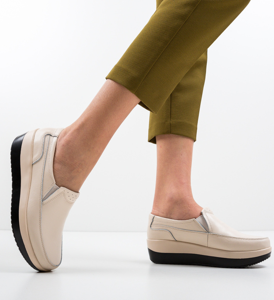 Pantofi Freeman Bej - Confort și Eleganță Casual - imagine 2