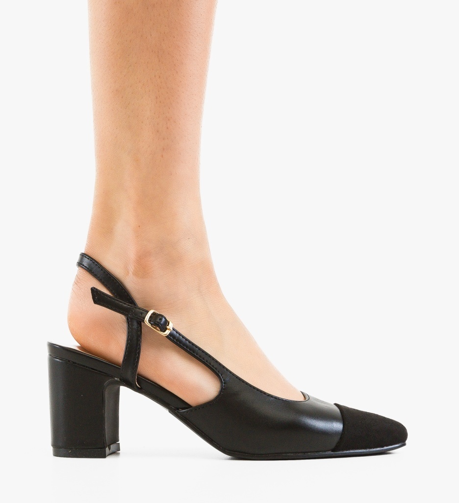 Pantofi Dama Miles Negri cu Toc Eleganți - imagine 6