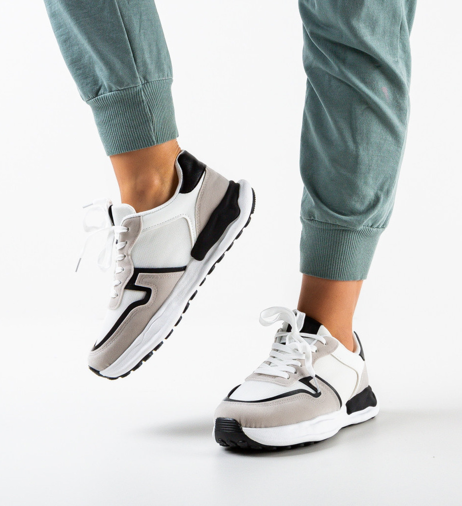 Sneakers dama Hope Albi - Confort și Stil