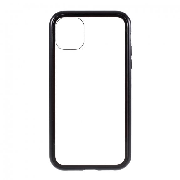 Husă Sticlă și Metal iPhone 11 Pro Max - Negru
