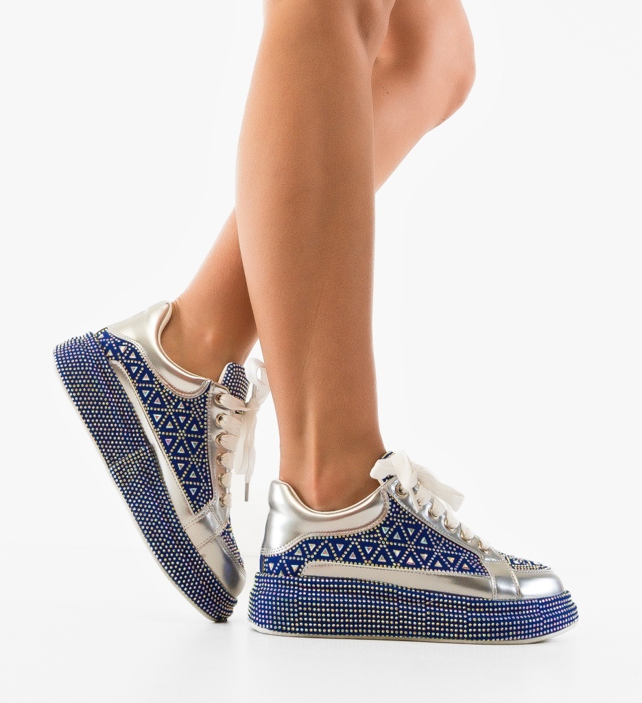 Sneakers Dama Trente Albastri | Confort Sport - imagine 3