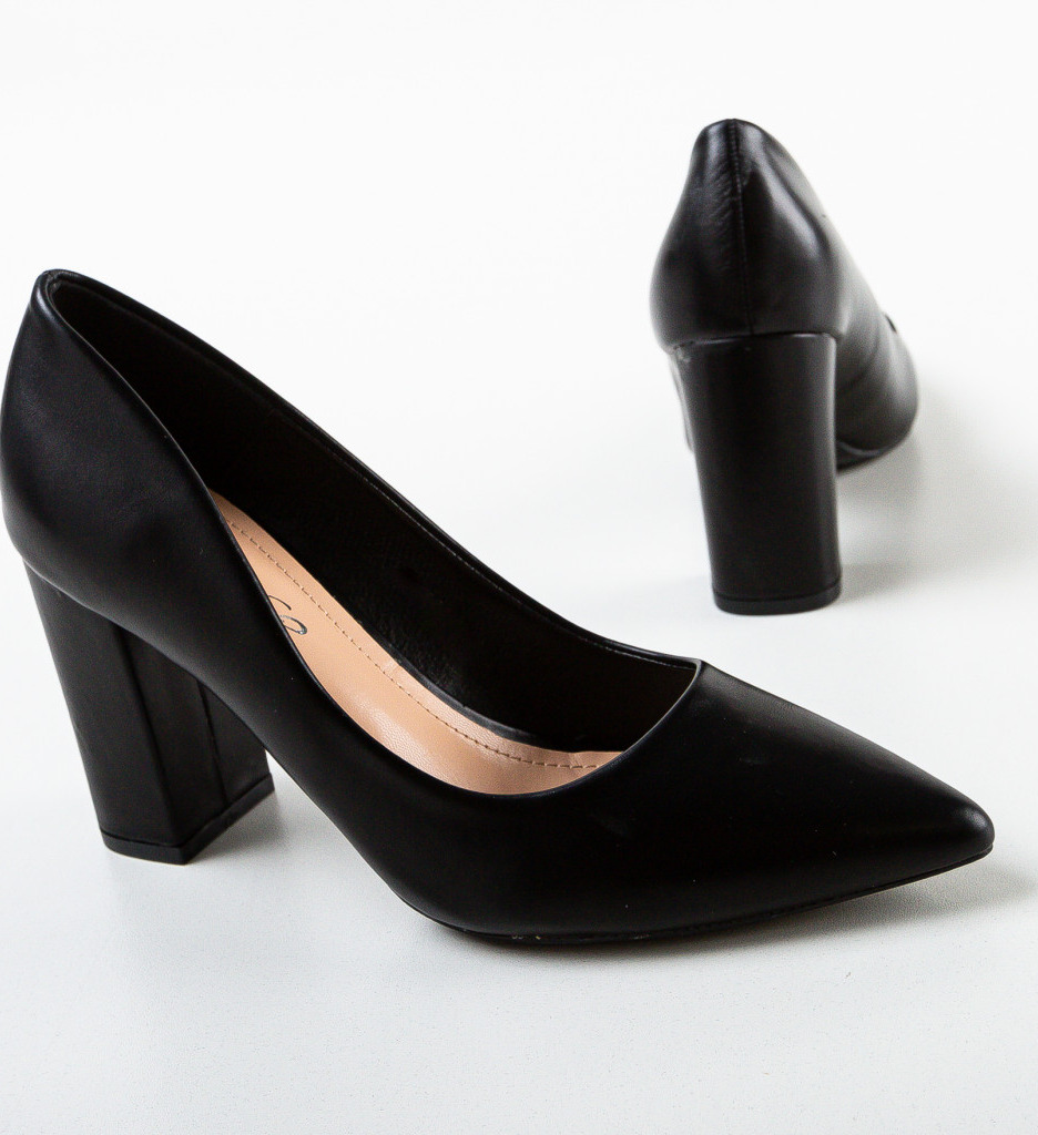 Pantofi Dodson Negri cu Toc Eleganți - imagine 5