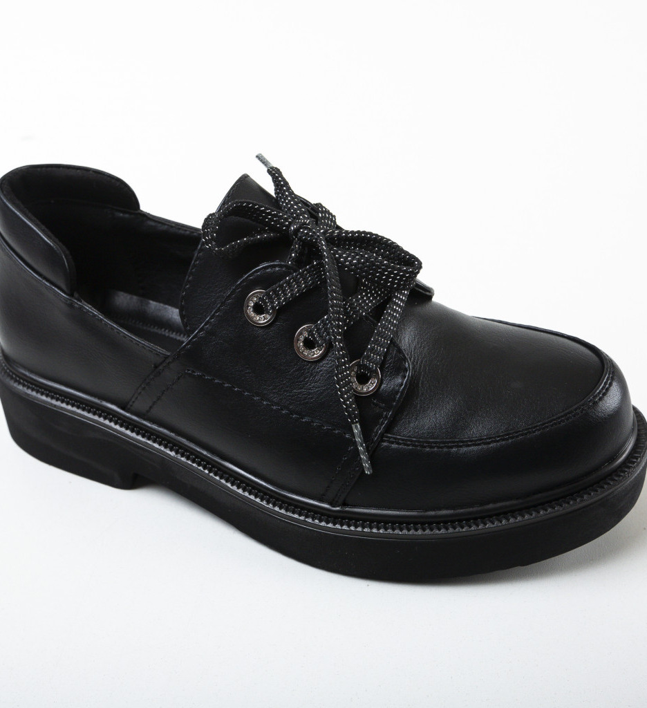 Pantofi Casual Smeco Negri | Stil & Confort - imagine 5