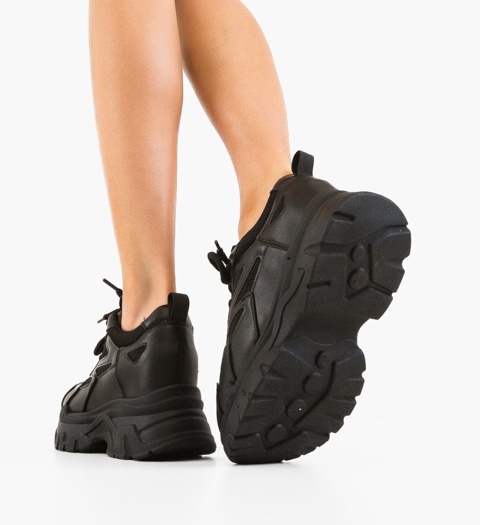 Sneakers Drims Negri - Confort și Stil Urban - imagine 2