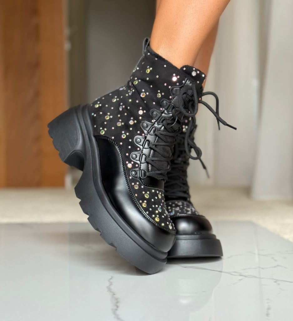 Ghete Nonara Negre Depurtat - Eleganță și Stil - imagine 2