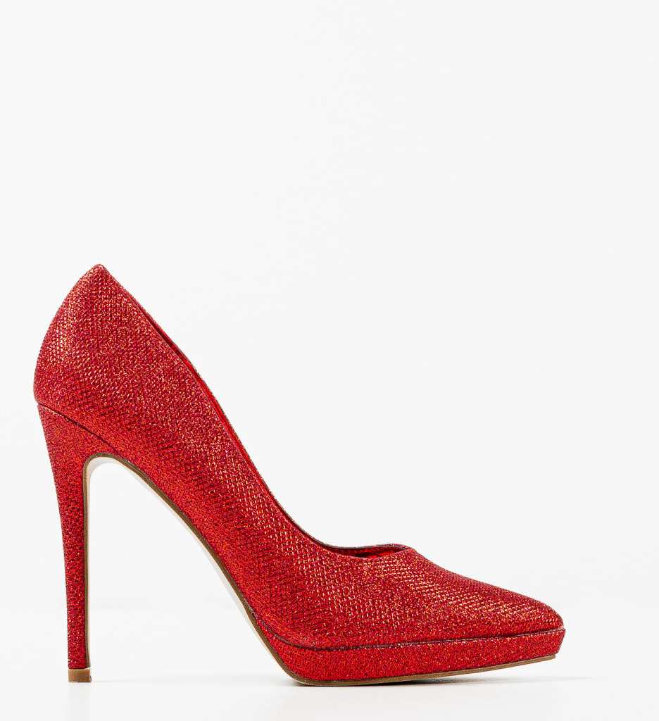 Pantofi Burton Rosii Eleganți cu Toc - Stil Refined - imagine 2