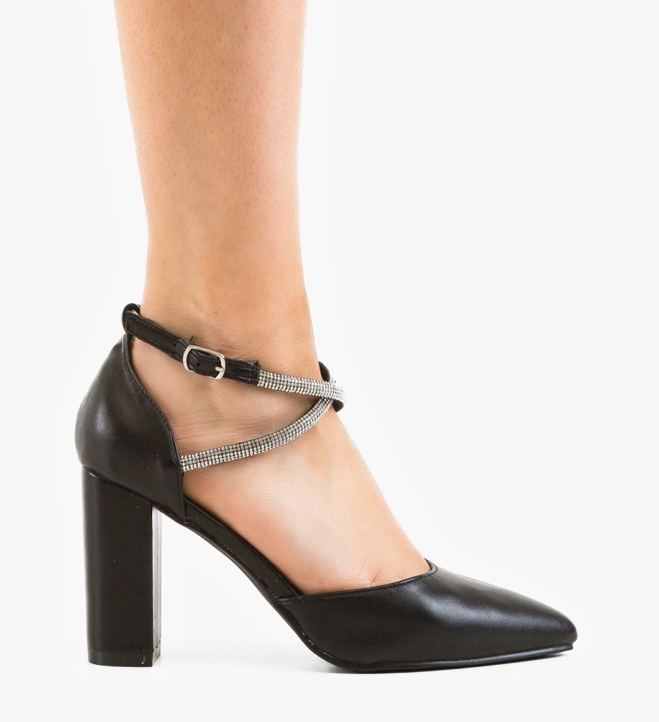 Pantofi Dama cu Toc Walte Negri Eleganți - imagine 6