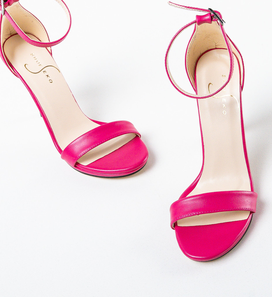 Sandale Bampir Fuchsia cu Toc Elegant - imagine 6