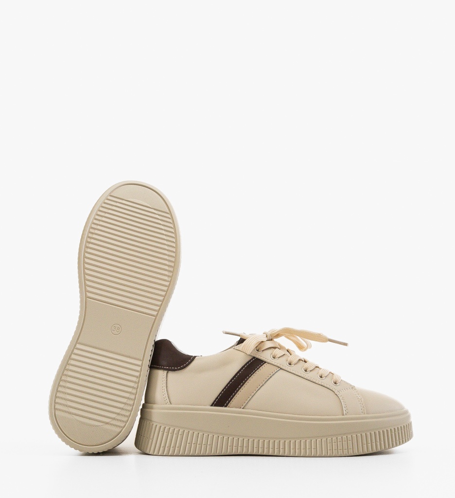 Sneakers Dama Wansa Bej 2 | Confort și Stil - imagine 6