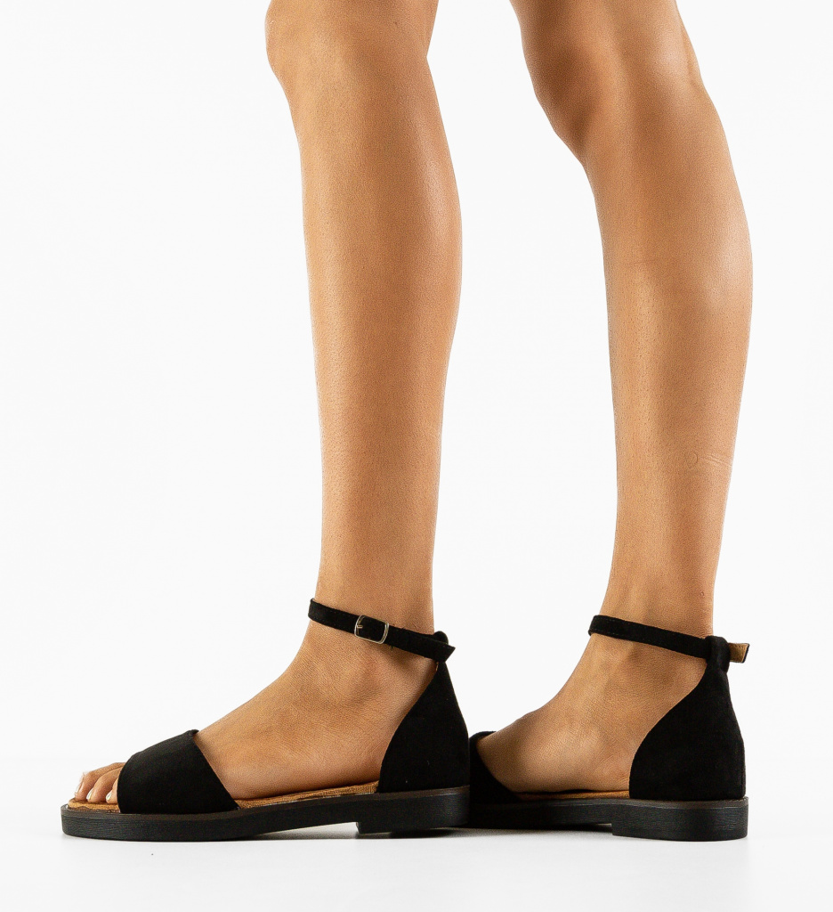 Sandale Dama Negre Manaf Elegante - imagine 3