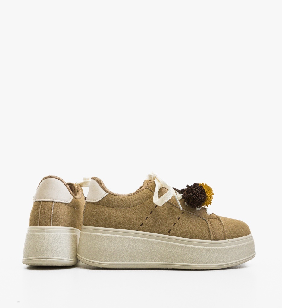 Sneakers Dama Kukar Khaki – Confort și Stil Sport - imagine 4