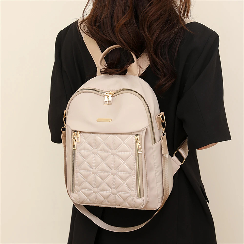 Rucsac de dama Delis Cybele GT2624, Crem, impermeabil - imagine 2