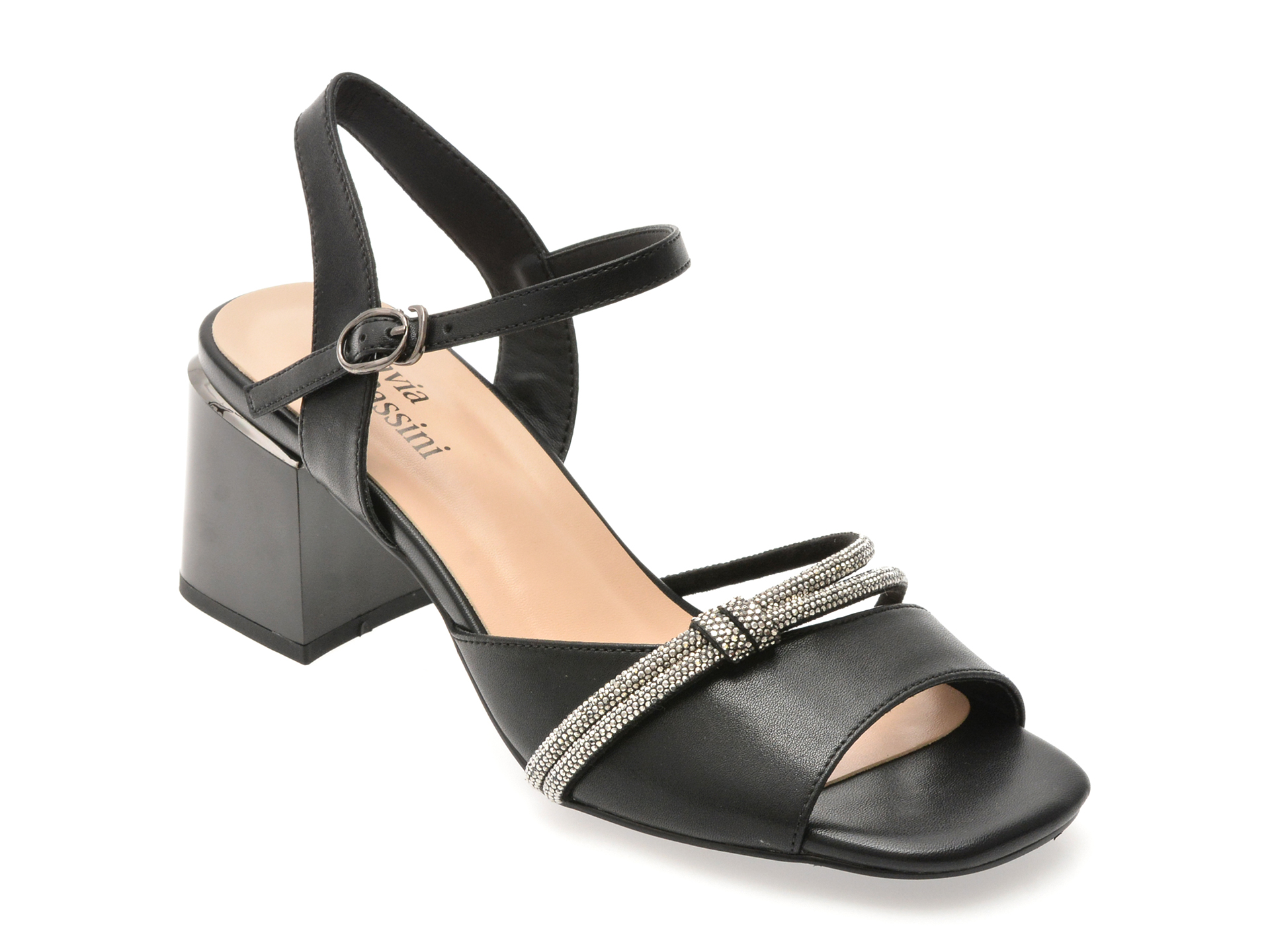 Sandale Flavia Passini Negre Piele Naturală | Eleganță