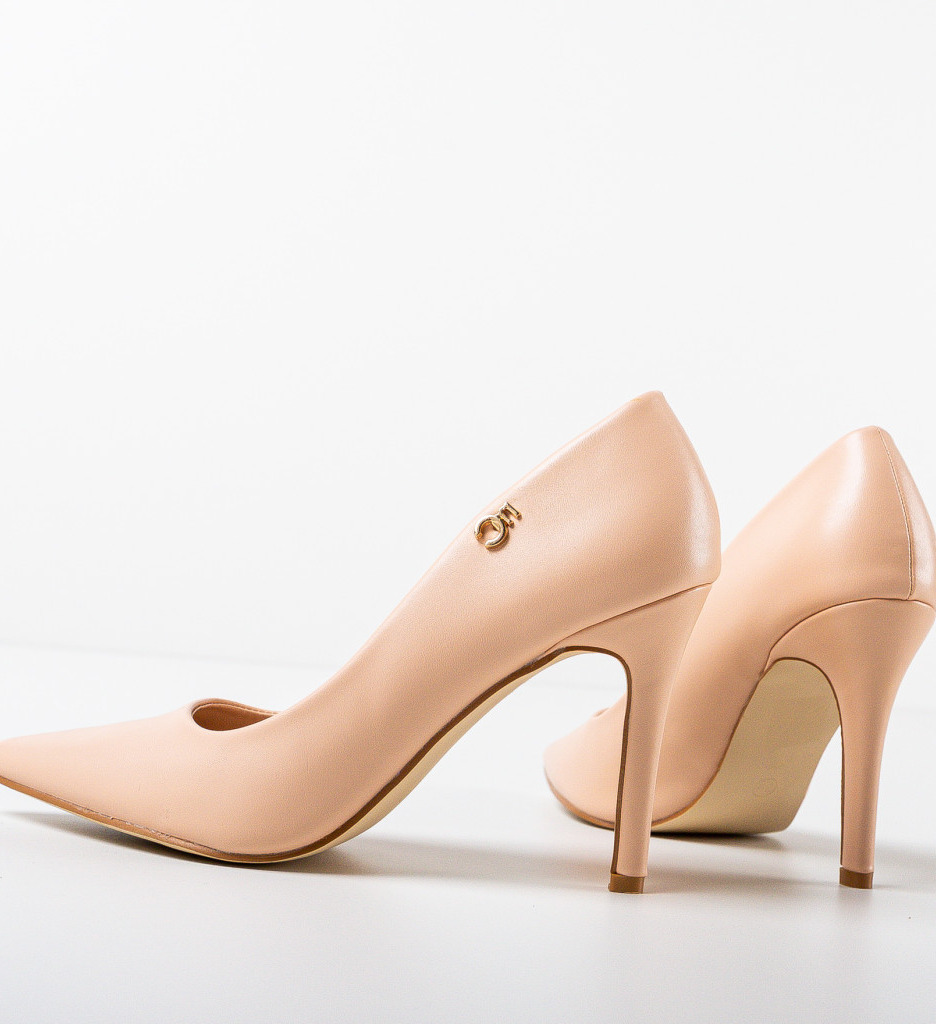 Pantofi cu Toc Palmer Nude | Eleganți și Moderni - imagine 7