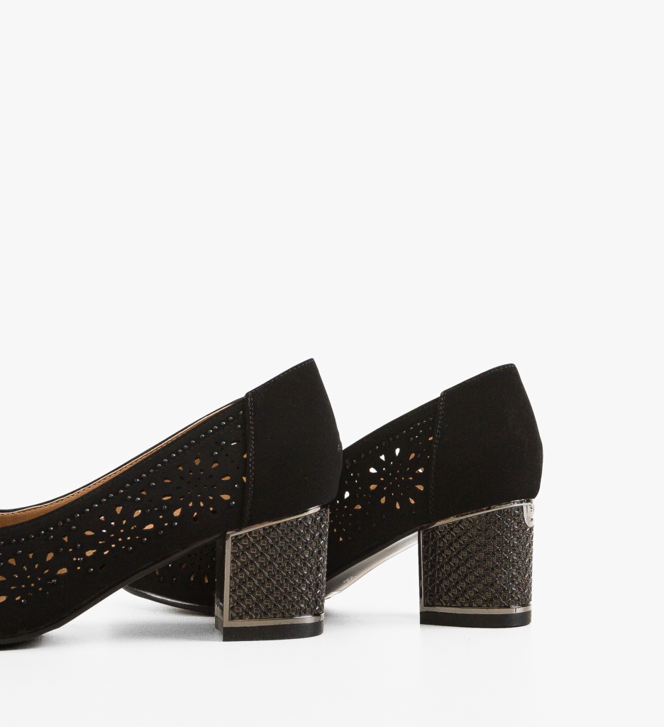 Pantofi Dama Curtis Negri cu Toc Eleganți - imagine 5