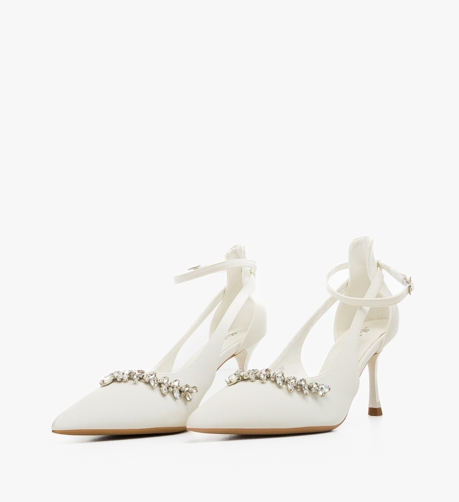 Pantofi Stiletto Daray Albi - Eleganță și Stil - imagine 5