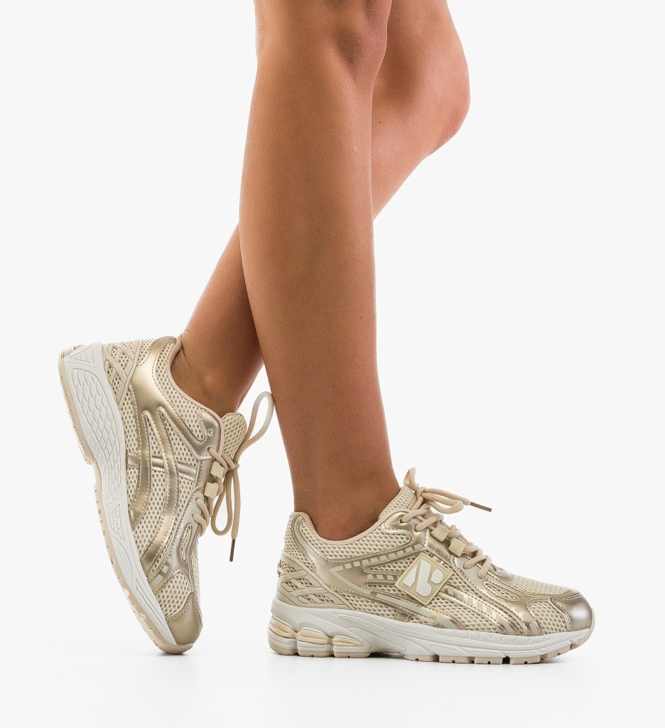Sneakers Dama Asicz Bej Confortabili - imagine 2