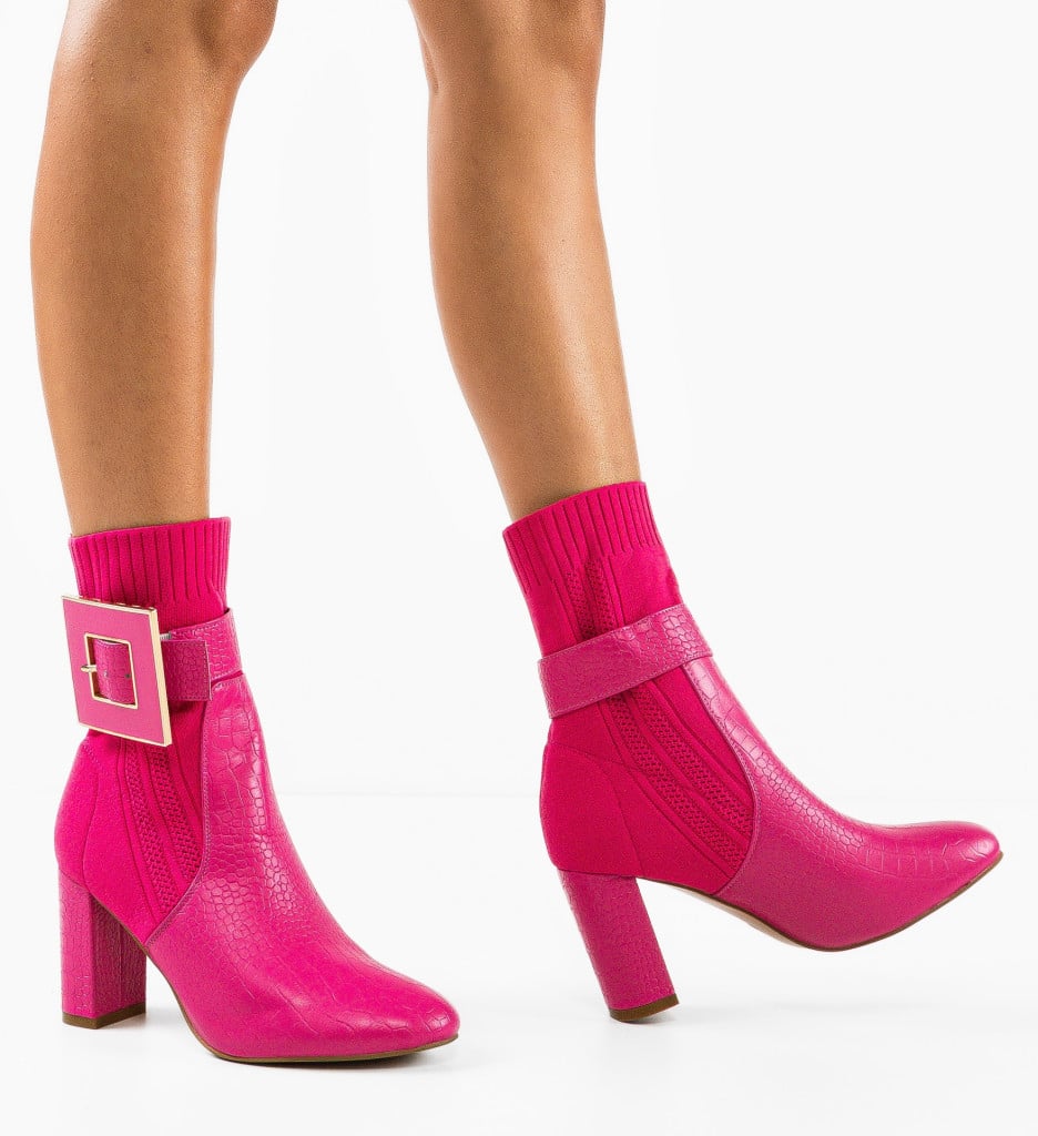 Botine Dama Lyla Fuchsia - Stil și Eleganță - imagine 4