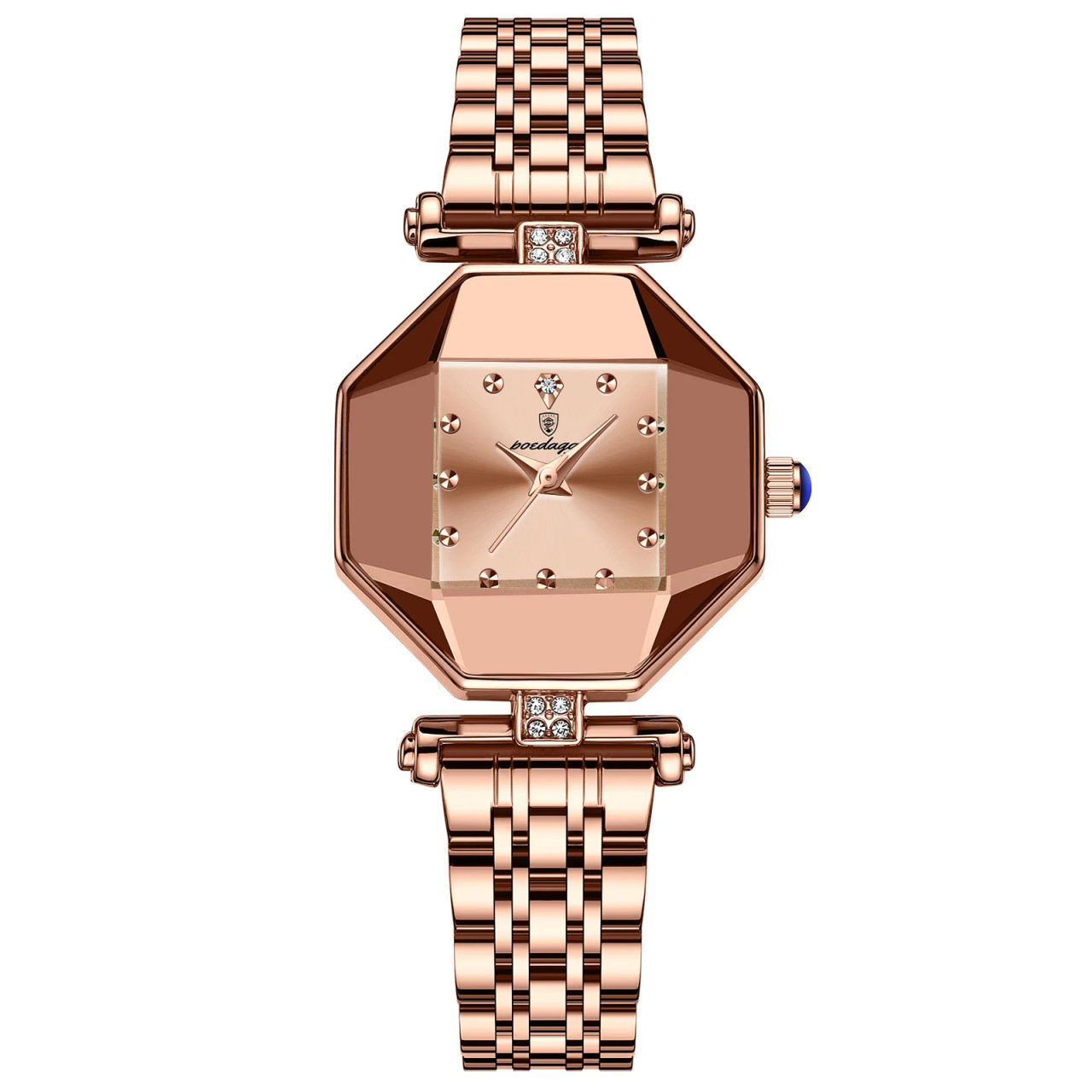 Ceas Dama Poedagar Rose Gold, Otel Inoxidabil