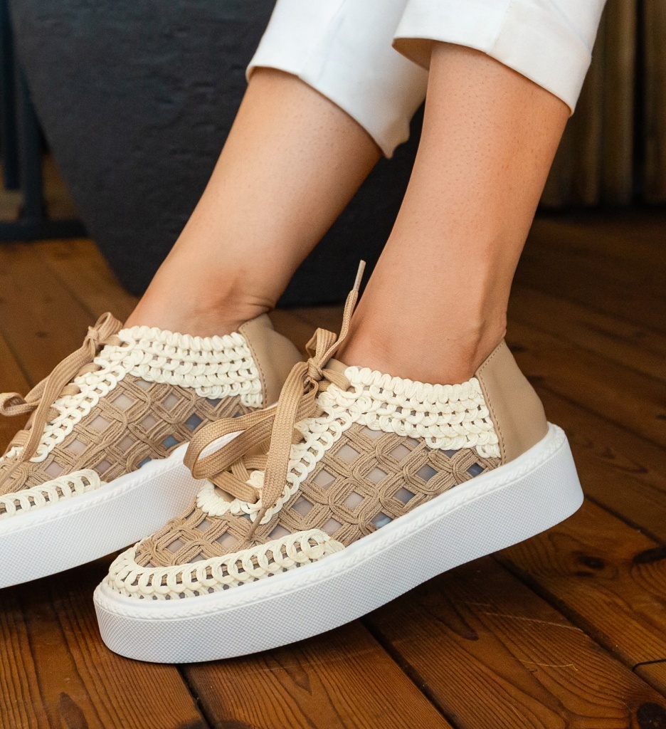 Sneakers Dama Aihao Khaki - Confort și Stil