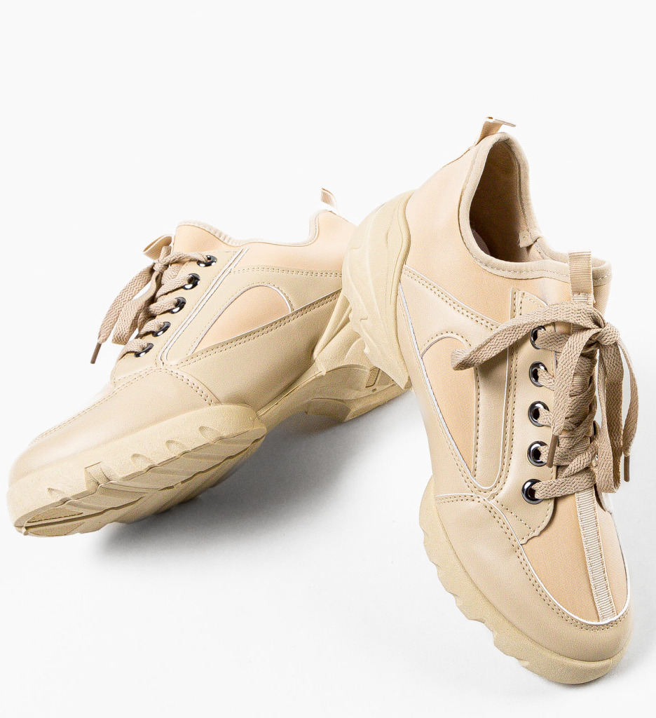 Pantofi Sport Dama Francis Bej - Confort si Stil - imagine 5