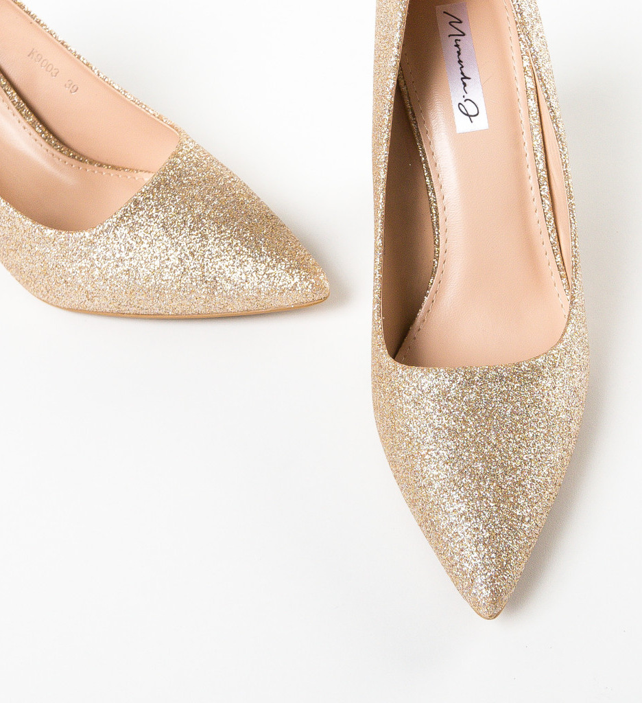 Pantofi Morgan Aurii - Eleganță Premium - imagine 5