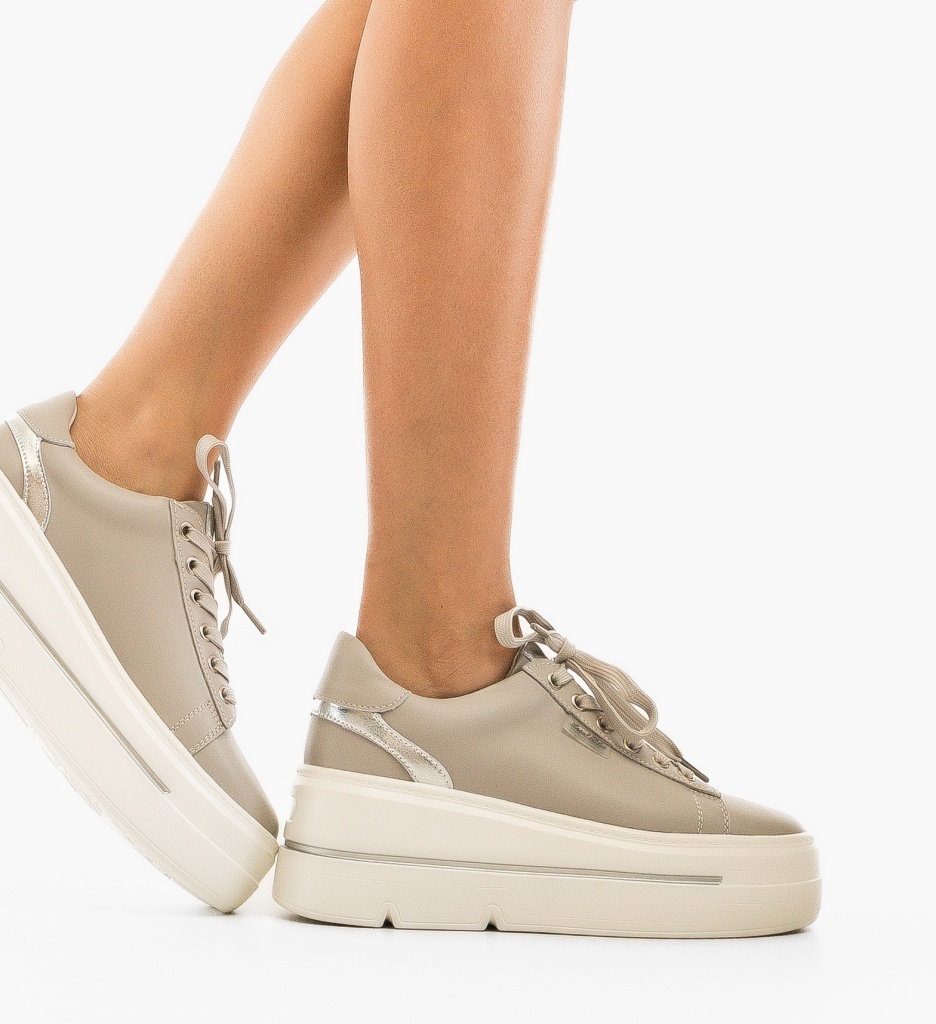 Sneakers Dama Gri - Confort și Stil Urban - imagine 3
