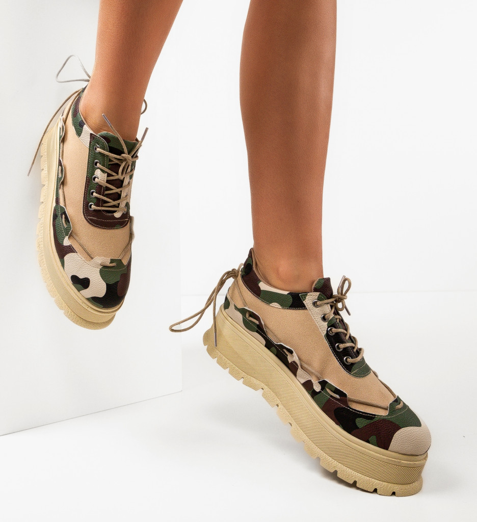 Pantofi Casual Danrta Khaki | Confort și Stil - imagine 3