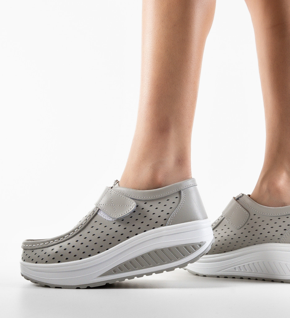 Pantofi Casual Bozta Gri - Confort și Stil - imagine 3