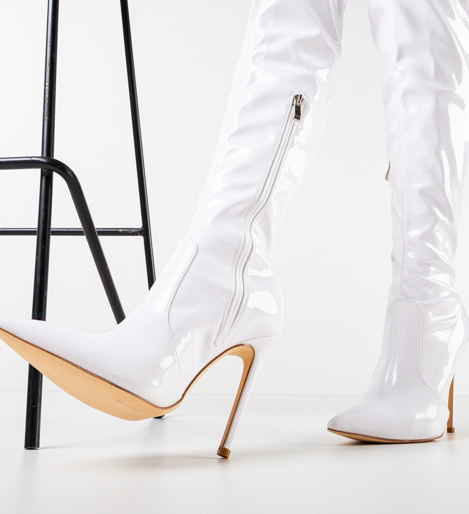 Cizme Dama Romio Albe | Stil și Eleganță