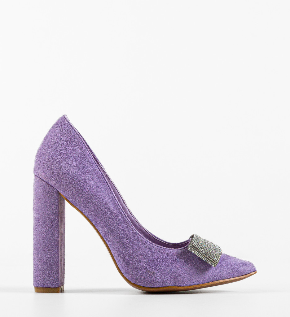 Pantofi dama Lucky Mov | Eleganți cu Toc Confort