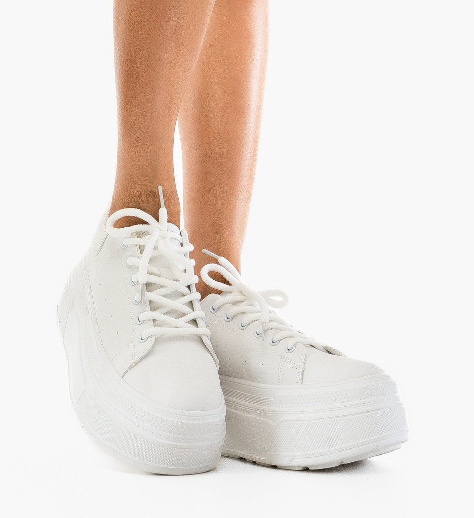 Sneakers Dama Vyha Albi - Confort și Stil Urban - imagine 2