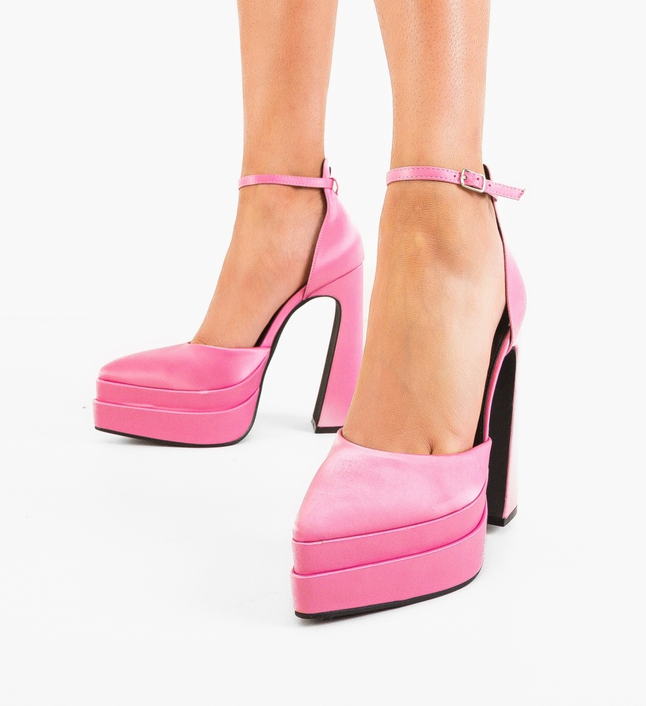 Pantofi Amira Roz Eleganți cu Toc